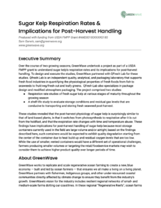 Screenshot of Sugar Kelp Respiration Rates and Post-Harvest Handling Research Findings